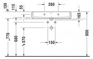 Duravit Vero Air - Umyvadlo broušené 800x470 mm, s přepadem, bílá 2350800027