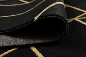 Kusový koberec Emerald geometric 1012 black and gold 120x170 cm