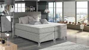 Postel Boxspring Amadeus 200x180, šedá (pytlovina - bao 01)