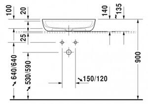Duravit Luv - Umyvadlová mísa 600x400 mm, bílá 0380600000