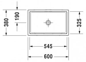 Duravit Vero Air - Umyvadlová mísa 600x380 mm, bez přepadu, bílá 2351600000