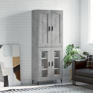 Skříň highboard betonově šedá 69,5x34x180 cm kompozitní dřevo 3199637