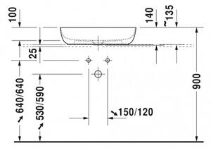 Duravit Luv - Umyvadlová mísa 600x400 mm, bílá 0379600000