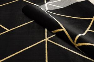 Kusový koberec Emerald geometric 1012 black and gold 80x150 cm