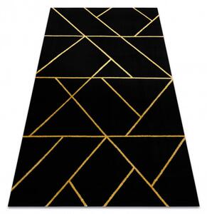 Kusový koberec Emerald geometric 1012 black and gold 80x150 cm