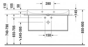 Duravit DuraSquare - Umyvadlo broušené 1000x470 mm, bez přepadu, bílá 2353100071