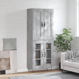Skříň highboard betonově šedá 69,5x34x180 cm kompozitní dřevo 3199653