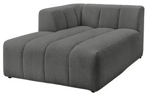 Bobochic Paris Tmavě šedá bouclé lenoška Annecy 170 cm, levá
