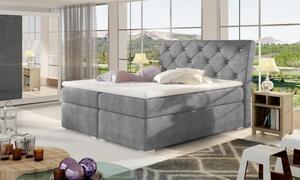 Boxspingová postel Marvin, šedá 160x200cm (Omega 13/BLN 07)