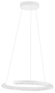 Nova Luce Bílé kovové závěsné LED světlo Gleamy 46 cm