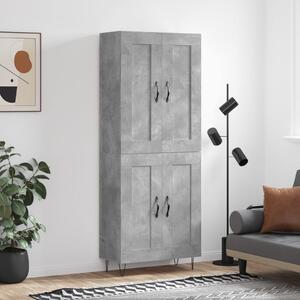 Skříň highboard betonově šedá 69,5x34x180 cm kompozitní dřevo 3199717