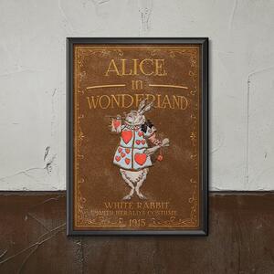Plakát Plakát Alice v říši divů Bílý králík v přestrojení Herald