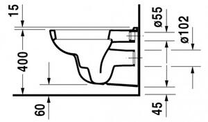Duravit D-Code - SET Závěsné WC + sedátko se sklápěcí automatikou, bílá 45350900A1