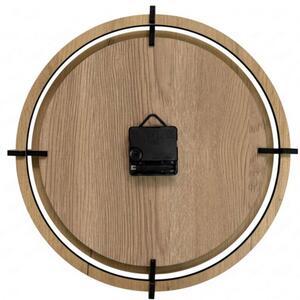 Moderní dřevěné hodiny Dub – design Luční trávy | SENTOP HDF0590-OAK-HALIFAX