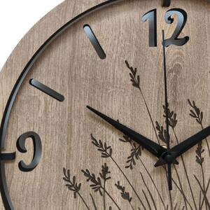 Moderní dřevěné hodiny Dub – design Luční trávy | SENTOP HDF0590-OAK-HALIFAX