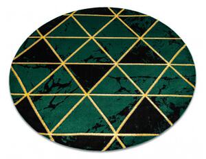 Kusový koberec Emerald 1020 green and gold kruh Kruh Ø 120 cm