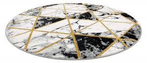 Kusový koberec Emerald 1020 black and gold kruh Kruh Ø 120 cm