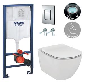 IDEAL STANDARD G+IS 3 - set 5v1- Rapid SL pro WC + tlačítko + úchyty + závěsné WC Tesi s AQUABLADE + WC sedátko ultraploché Soft-Close