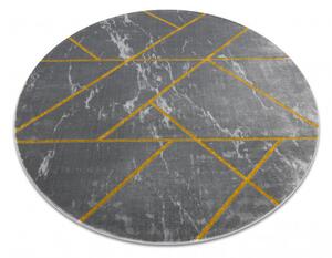 Kusový koberec Emerald geometric 1012 grey and gold kruh Kruh Ø 120 cm