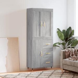 Skříň highboard šedá sonoma 69,5 x 34 x 180 cm kompozitní dřevo 3199799