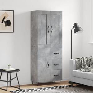 Skříň highboard betonově šedá 69,5x34x180 cm kompozitní dřevo 3199845