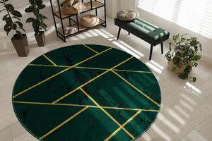 Kusový koberec Emerald geometric 1012 green and gold kruh Kruh Ø 120 cm