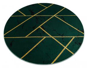 Kusový koberec Emerald geometric 1012 green and gold kruh Kruh Ø 120 cm