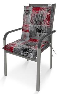 Doppler SPOT 3951 nízký - polstr na židli a křeslo 100 x 48 x 5 cm šedo-vínová