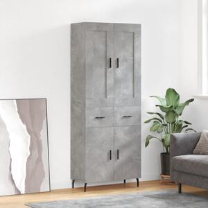 Skříň highboard betonově šedá 69,5x34x180 cm kompozitní dřevo 3199893
