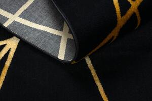 Kusový koberec Gloss 406C 86 geometric black/gold 240x330 cm