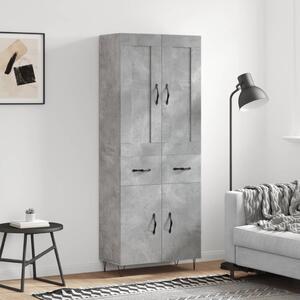 Skříň highboard betonově šedá 69,5x34x180 cm kompozitní dřevo 3199909
