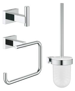 GROHE Essentials Cube - Sada doplňků pro toaletu 3 v 1, Chrom 40757001