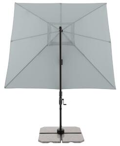 DERBY DX 280 x 280 cm - zahradní slunečník s boční nohou světle šedá