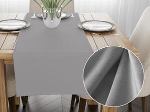 Biante Sametový běhoun na stůl Velvet Premium SVP-039 Šedý 35x120 cm
