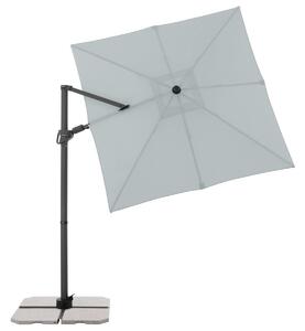DERBY DX 210 x 210 cm - zahradní slunečník s boční nohou světle šedá
