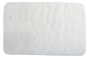 MSV koupelnová předložka PEBBLES, bílá, PU pěna, protiskluzová, 40 x 60 cm