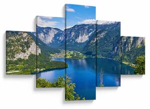 Obraz - Halštatské jezero, Hallstatt, Rakousko (125x70 cm)