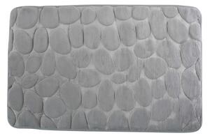 MSV koupelnová předložka PEBBLES, šedá, PU pěna, protiskluzová, 40 x 60 cm