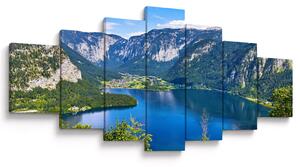 Obraz - Halštatské jezero, Hallstatt, Rakousko (210x100 cm)