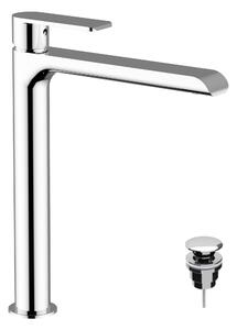 Teorema XS - Umyvadlová baterie stojánková s výpustí Click-Clack, výška 245 mm, chrom 8X370
