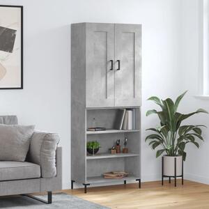 Skříň highboard betonově šedá 69,5x34x180 cm kompozitní dřevo 3200069