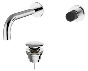 Teorema Jack- Umyvadlová baterie pod omítku, komplet, výpusť CLICK, rameno 190 mm, chrom 8I316