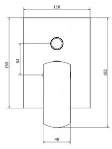 Teorema set 4 - Sprchový systém pod omítku Edge, komplet