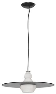 Nova Luce Šedobílé skleněné závěsné světlo Lora 45 cm