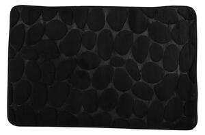 MSV koupelnová předložka PEBBLES, černá, PU pěna, protiskluzová, 40 x 60 cm