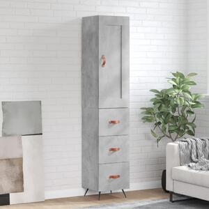 Skříň highboard betonově šedá 34,5x34x180 cm kompozitní dřevo 3200173