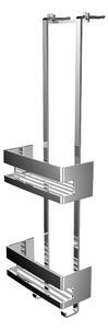 Emco System 2 - Dvojkošík na zavěšení na sklo, chrom 354500125