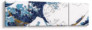 Obraz - Japonská kresba, vlny (170x50 cm)