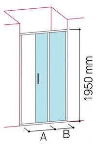 Glass 1989 Isy - Sprchový kout posuvné dveře do niky nebo v kombinaci s boční stěnou, velikost 120 cm, profily chromové, čiré sklo, GEO1007T500