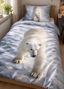 3d povlečení s ledním medvědem - Polar Bear mikroplyš 140x200 cm